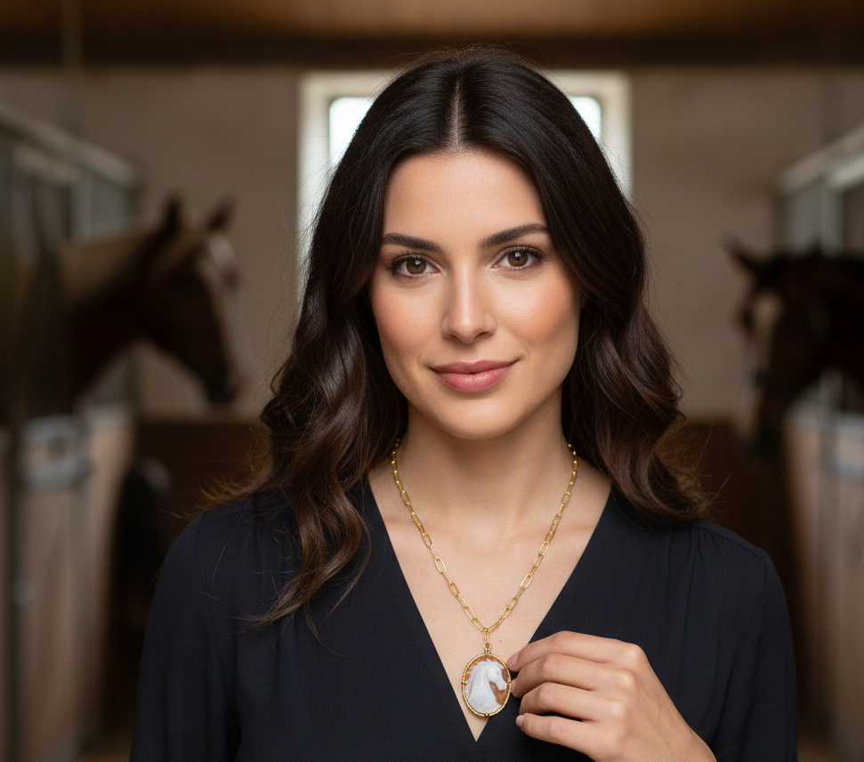 ciondolo-artigianale-donna-argento-cammeo-di-conchiglia-cavallo-inciso