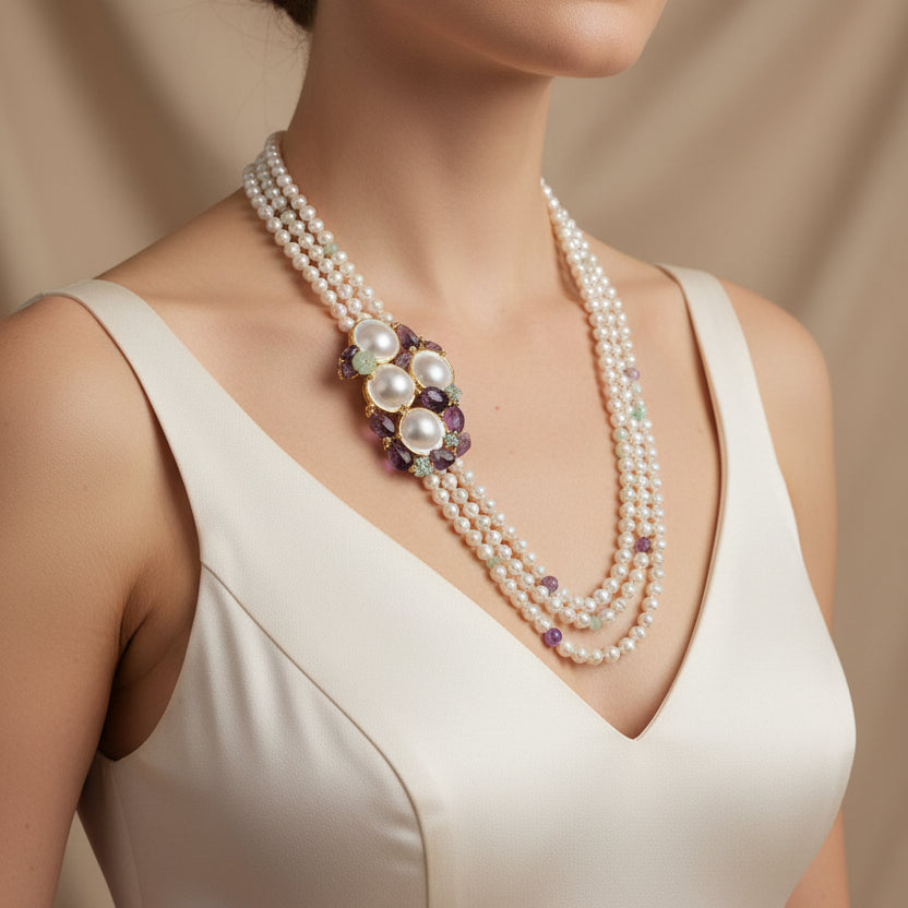 Perle Mobei — Collana Artigianale con Ametista e Argento 925
