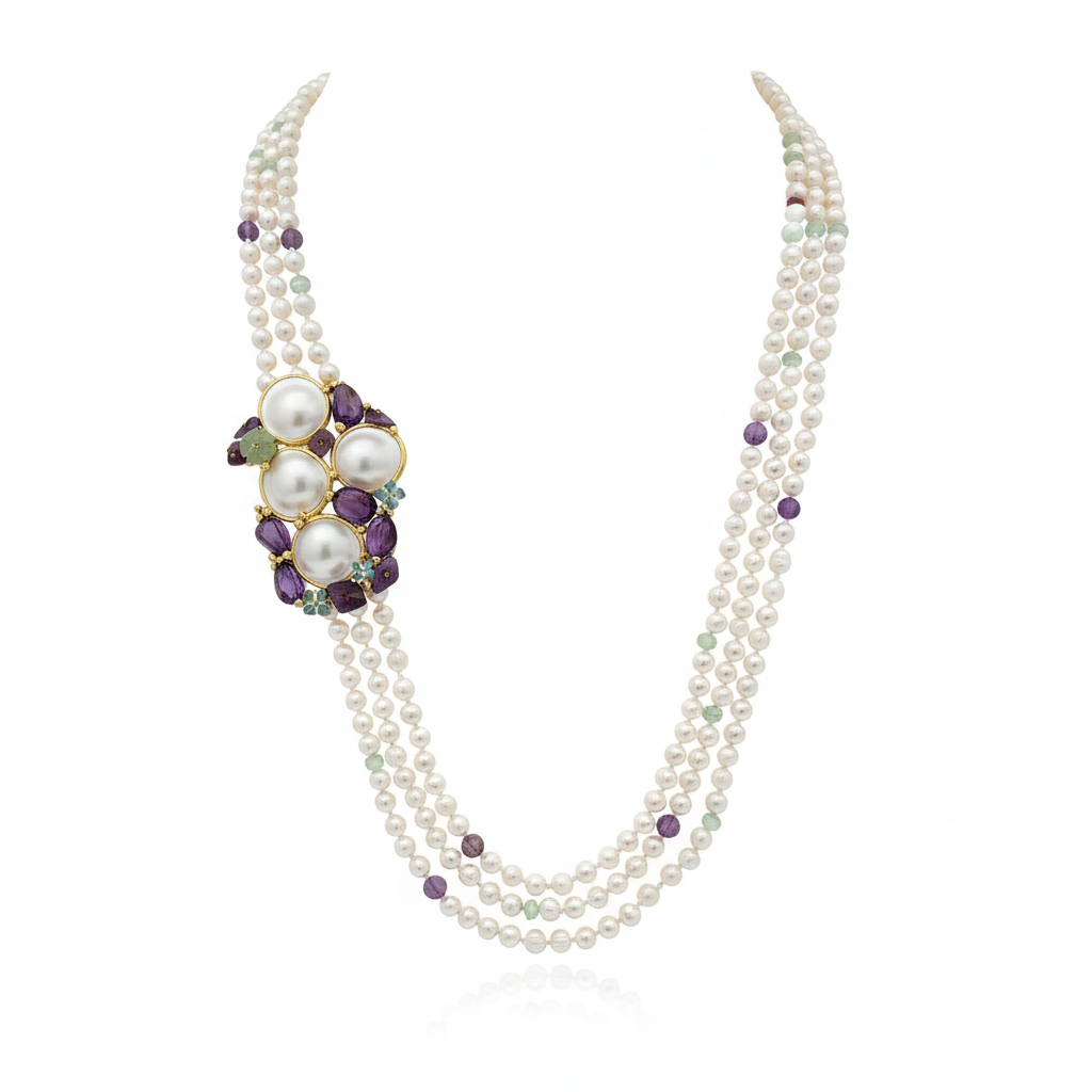 Perle Mobei — Collana Artigianale con Ametista e Argento 925