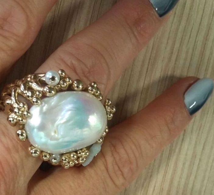 anello-artigianale-perla-stella-perlina-lega ecologica-grenickel-laboratoriodlb