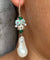 orecchini-artigianali-perle-fiori conchiglia-pietre dure peridoto-laboratoriodlb