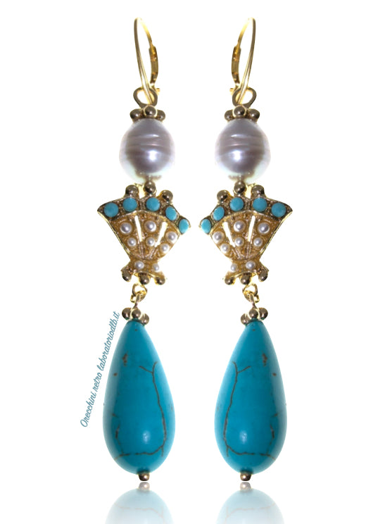 orecchini-perla-p.turchese-corona-regina-di-turchese