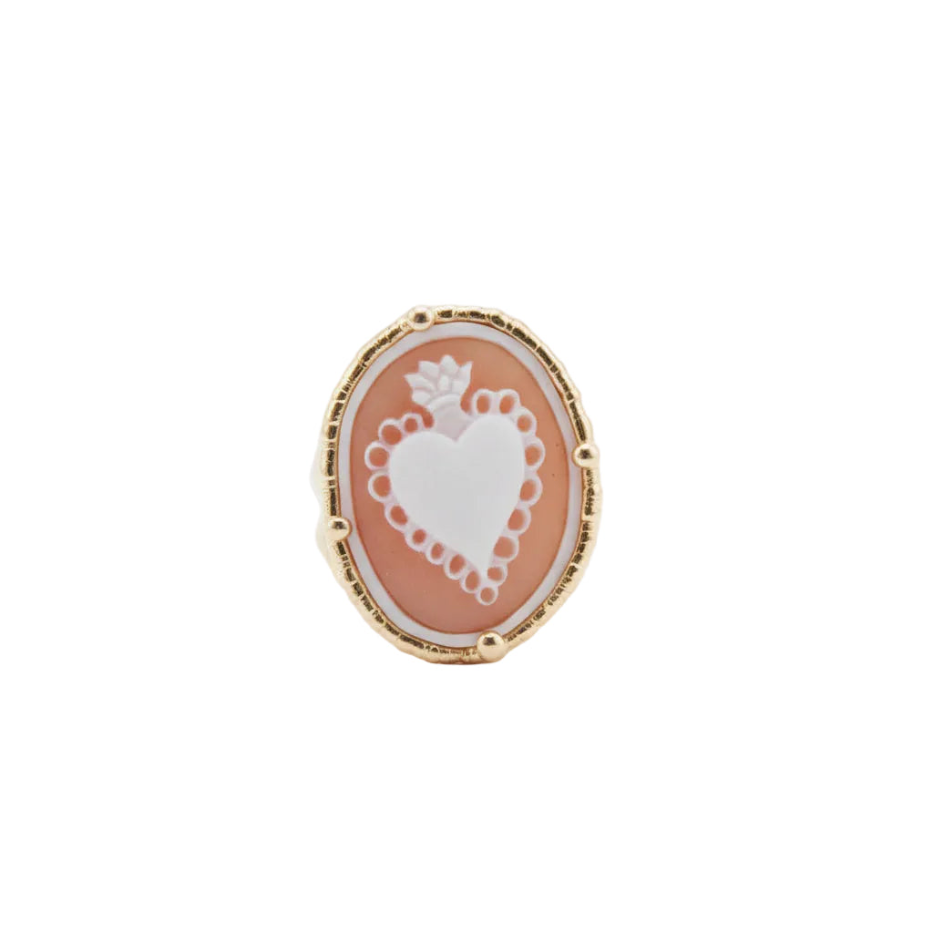 anello-artigianale-cammeo-cuore sacro-cuore-laboratoriodlb