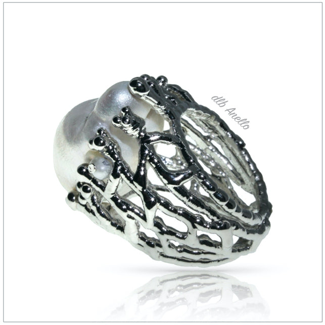 anello-artigianale-perla-lega ecologica-frenickel-laboratoriodlb