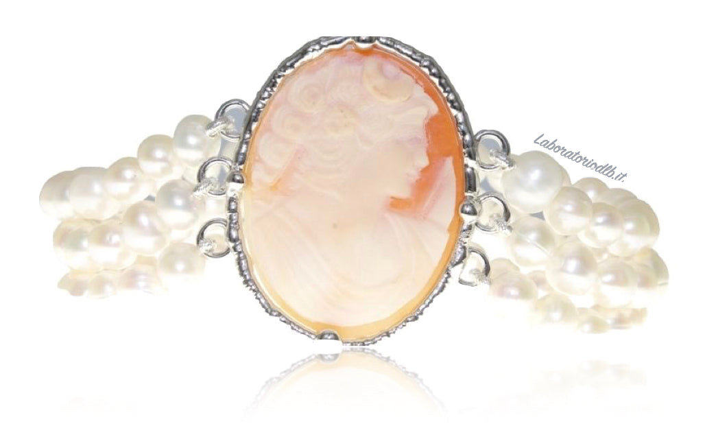 bracciale-artigianale-perle-conchiglia-dama perlata-laboratoriodlb