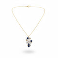 collana-artigianale-bouquet armonico-perline-iolite-fiori conchiglia-laboratoriodlb