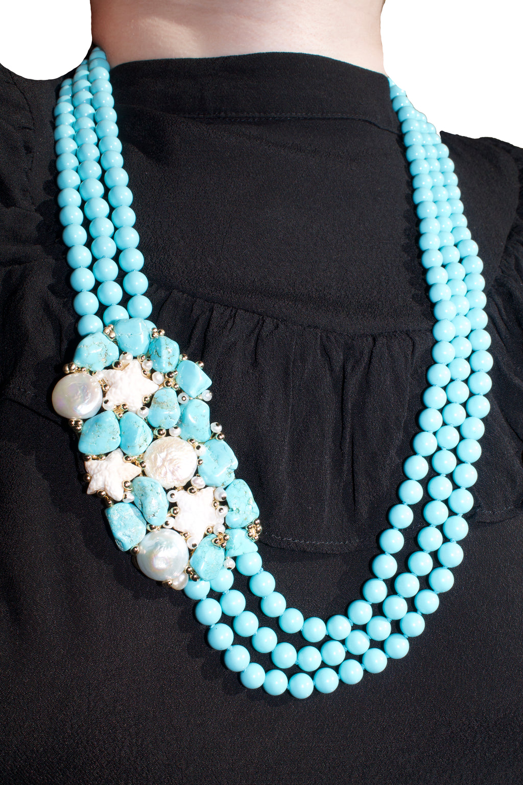 collana-turchese-stelle-conchiglia-madreperla-emozioni-blu