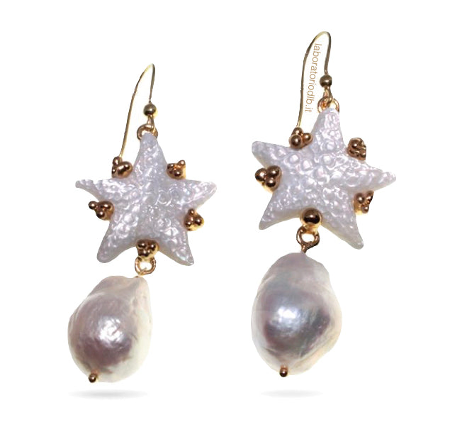 madreperla australiana-perla barocca-stella marina-stelle-argento